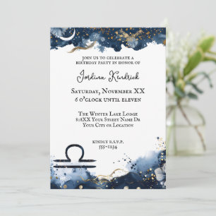 Celestial Horoscope Libra Geburtstag Einladung