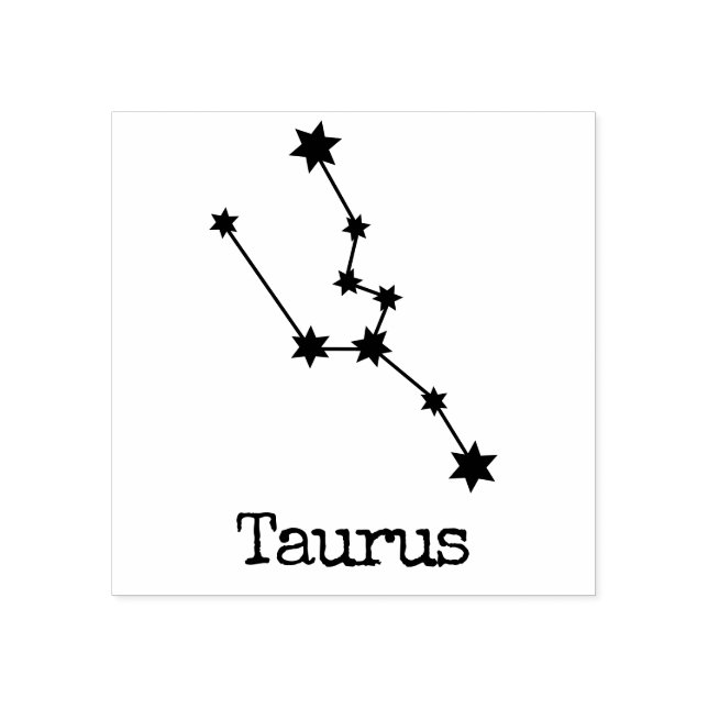 Celestial Horoscope Taurus Gummistempel (Prägung)