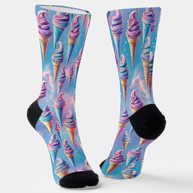 Celestial Ice Cream Cones Socken (Gewinkelt)