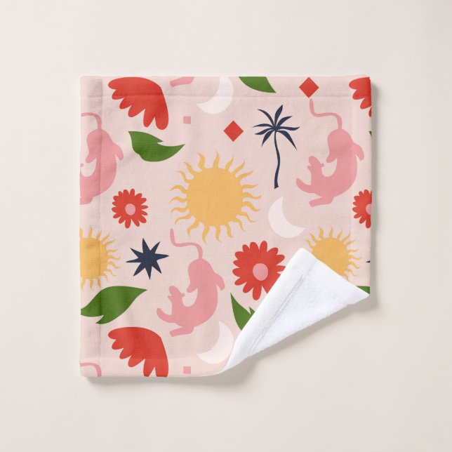 Celestial Jungle Badhandtuch Set (Waschlappen)