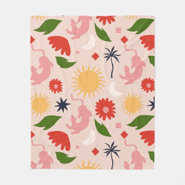 Celestial Jungle Fleecedecke (Vorderseite)