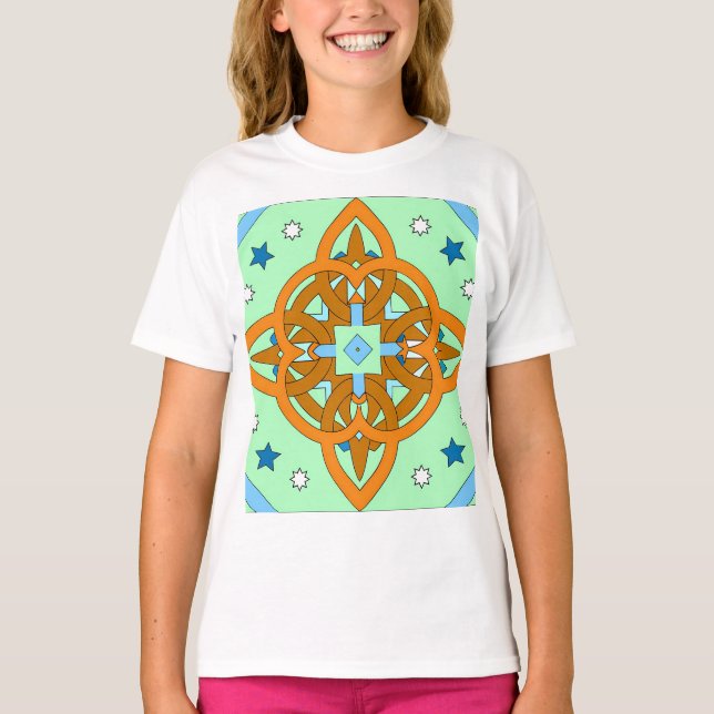 Celestial Knot Art Prints | Unique Star Patterns T-Shirt (Vorderseite)