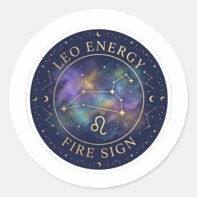  Celestial Leo Energy Zodiac Constellation Sticker (Vorderseite)