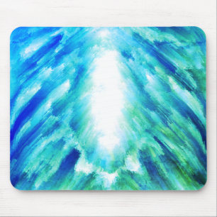 Celestial Light Burst Abstrakte Kunst drucken Mousepad
