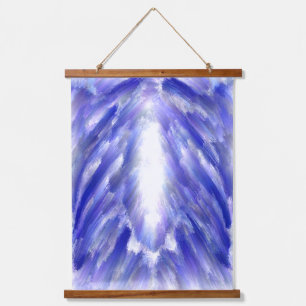 Celestial Light Burst Abstrakte Kunst drucken Wandteppich Mit Holzrahmen