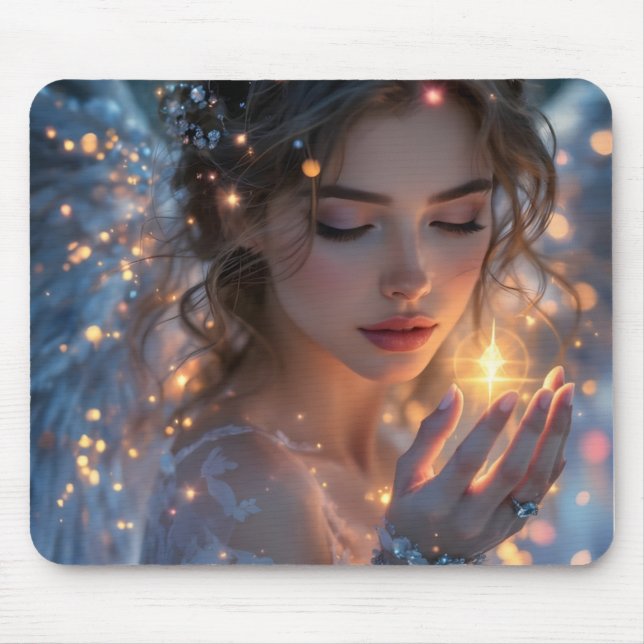 Celestial Lightbearer - Angel Holding the Star Mousepad (Vorne)