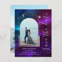 Celestial Lila Aquamarine Sonnenstrahlen Hochzeit