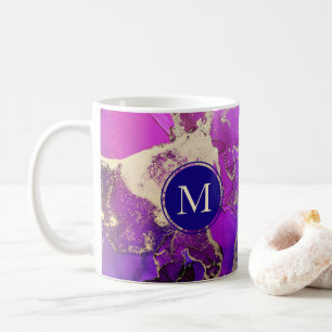Celestial Lila Gold und Rosa Abstrakt Kaffeetasse