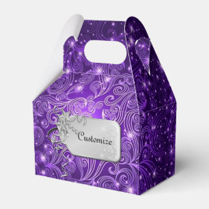 Celestial Lila Wirbel & Stars Gable Gvor Box Geschenkschachtel