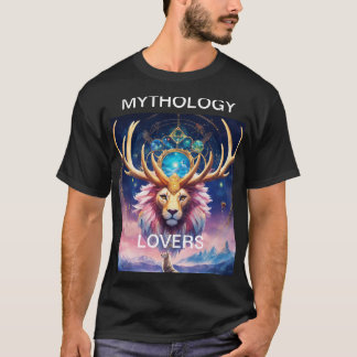 Celestial Lion Stag: Mythische Fusion T-Shirt