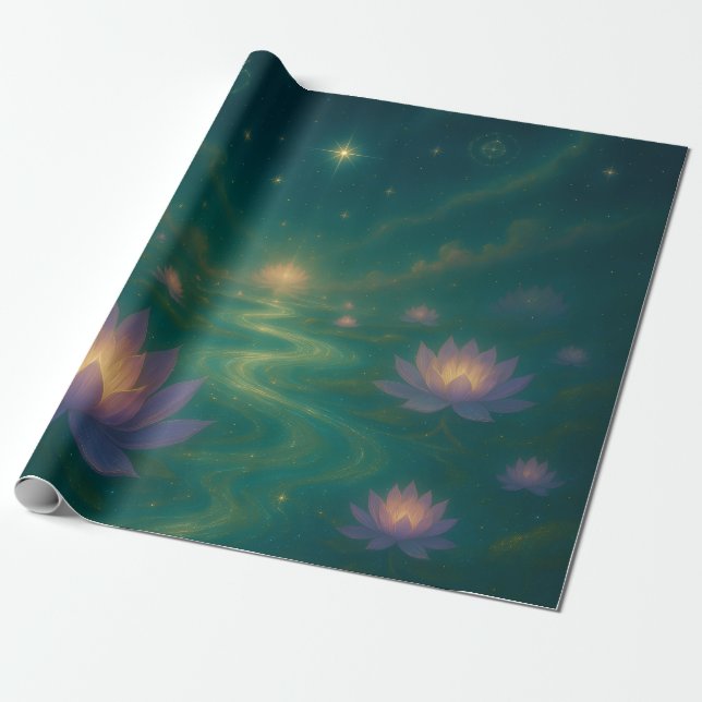 Celestial Lotus Wrapping Paper Geschenkpapier (Ungerollt)