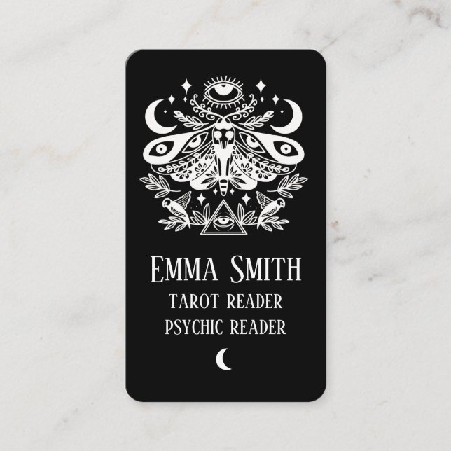 Celestial Luna Moth Bussincard Visitenkarte (Vorderseite)