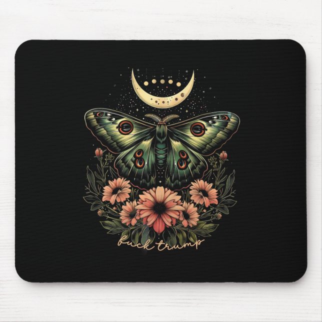 Celestial Luna Moth Subtle Anti Trump Mousepad (Vorne)
