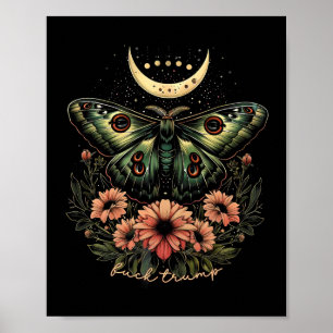 Celestial Luna Moth Subtle Anti Trump Poster
