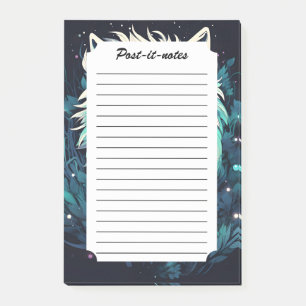 Celestial Lunar Wild Wolf Post-it Klebezettel