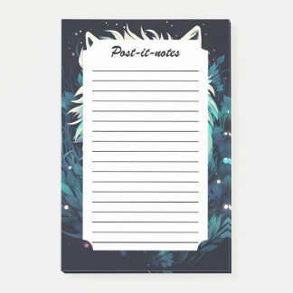 Celestial Lunar Wild Wolf Post-it Klebezettel