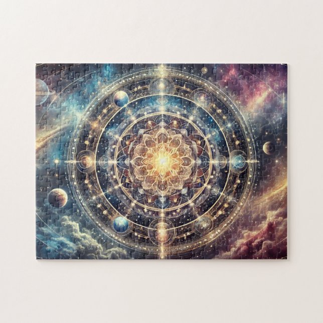 Celestial Mandala Astrology Cosmic Zodiac Magic Puzzle (Horizontal)