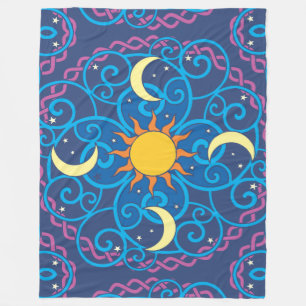 Celestial Mandala Fleece Blanket