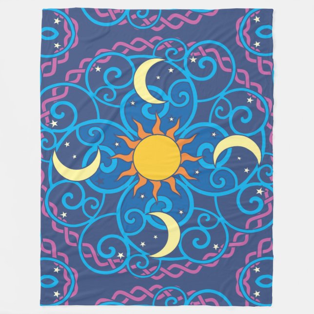 Celestial Mandala Fleece Blanket (Vorderseite)