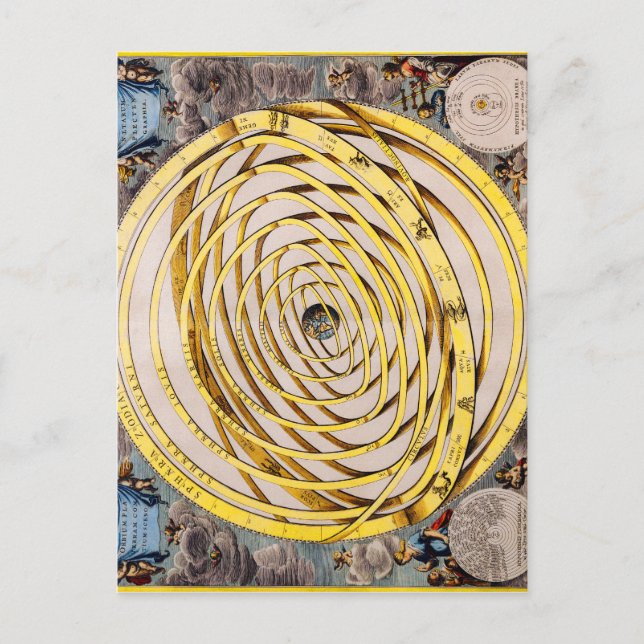 Celestial Map Andres Celarius Postcard Postkarte (Vorderseite)