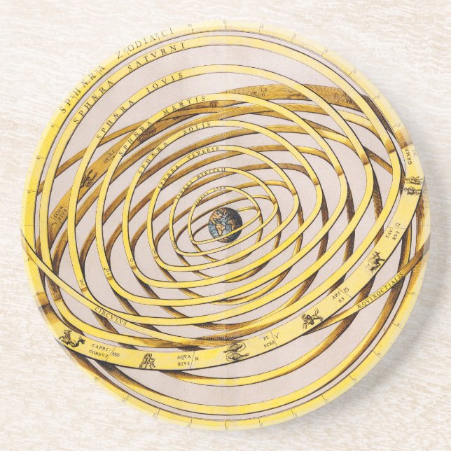 Celestial Map Andres Celarius Sandstone Untersetze Sandstein Untersetzer (Vorne)