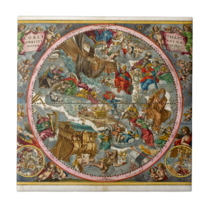Celestial Map Antique I Fliese