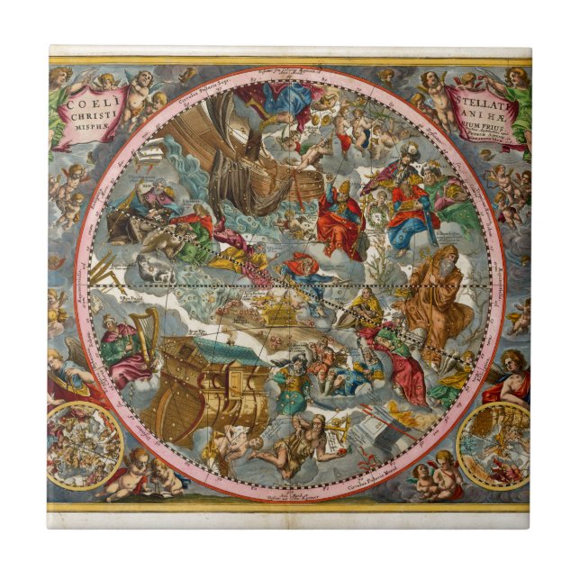 Celestial Map Antique I Fliese (Vorderseite)