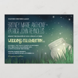 Celestial Mason Jar Firefly Einladungen für Hochze