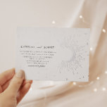 Celestial Midnight Silver Stars Wedding Folieneinladung<br><div class="desc">Hochzeitseinladung mit einem wunderschönen silberfarbenen Halbmond mit passenden Silberstars in Folie auf weißem Hintergrund gepaart mit eleganten Schriftart. Einfach anzupassen und Sie können unter vielen Artikeln aus dieser Sammlung in unserem Shop wählen.</div>