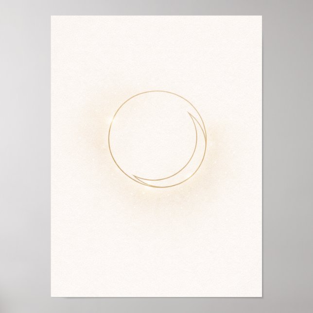 Celestial Minimal Circle Wall Art - Boho Sun Disk Poster (Vorne)