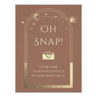 Celestial Mocha Gold Sun Moon Stars Oh Snap