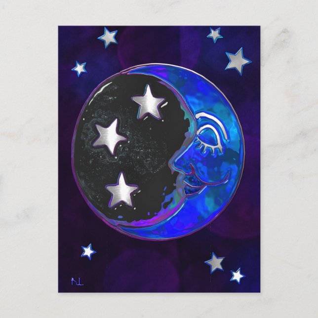 Celestial Momments Bohemische Folk Art VERLY Postkarte (Vorderseite)