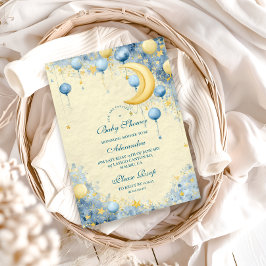 Celestial Moon and Stars Baby Dusche Einladung