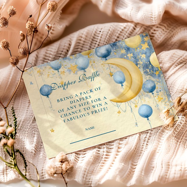 Celestial Moon and Stars Diapper Raffle Begleitkarte (Von Creator hochgeladen)