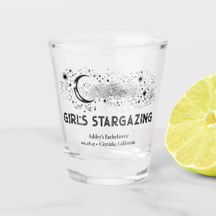 Celestial Moon and Stars Fun Junggeselinnen-Abschi Schnapsglas