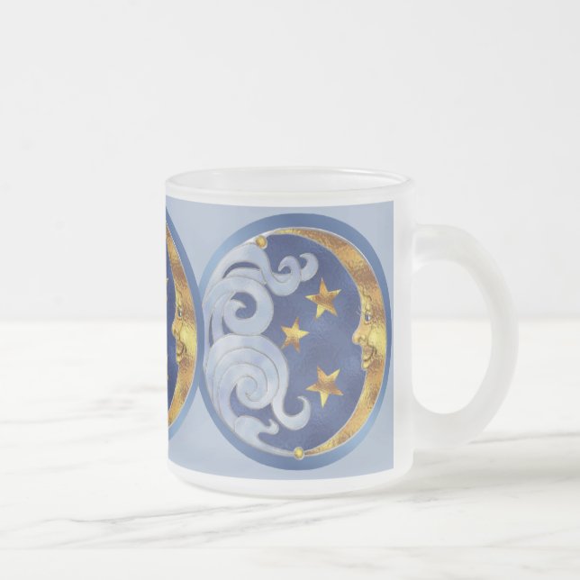 Celestial Moon and Stars Mattglastasse (Rechts)