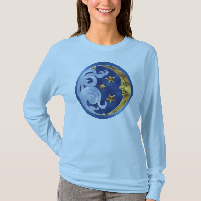 Celestial Moon and Stars T-Shirt (Vorderseite)