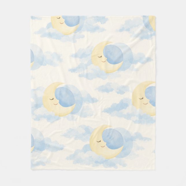 Celestial Moon Baby Fleece Blanket Soft Nursery (Vorderseite)