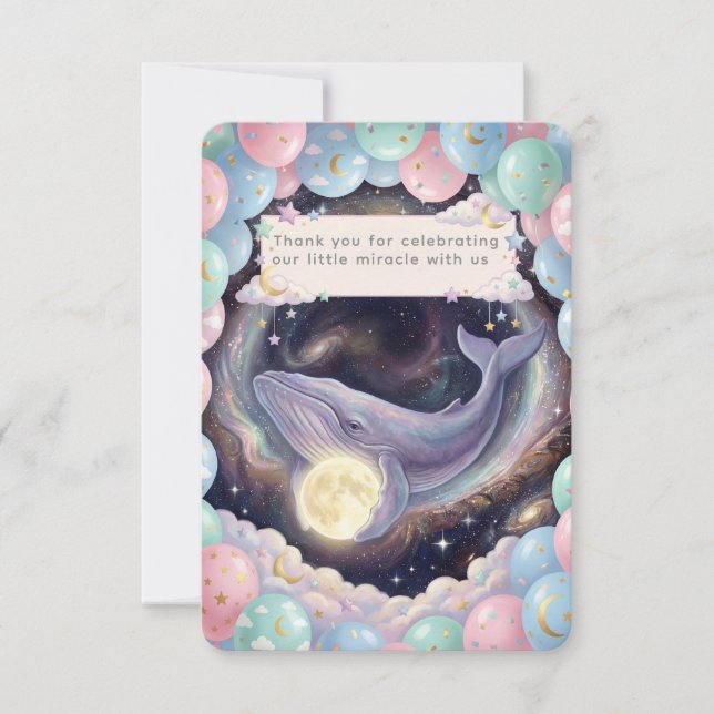 Celestial Moon Baby Shower Thank You Card (Vorderseite)