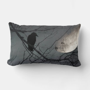 Celestial Moon Crow Throw Kissen