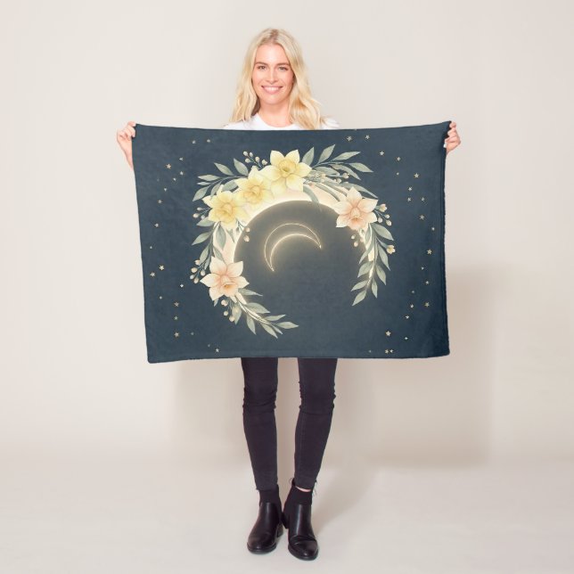 Celestial Moon & Daffodil Baby Fleece Blanket (Beispiel)