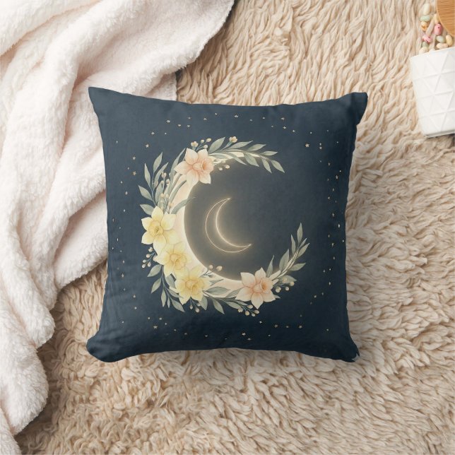 Celestial Moon & Daffodil Nursery Pillow Kissen (Decke)