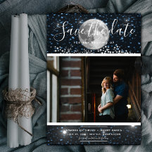 Celestial Moon Foto Save the Date einladen