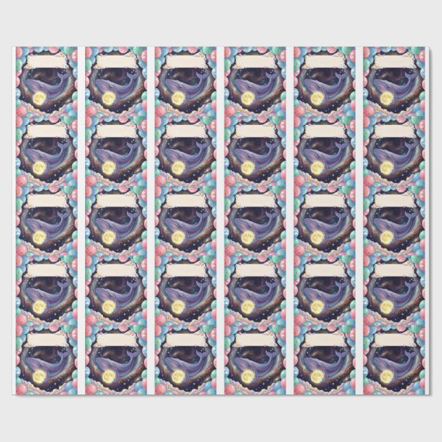 Celestial Moon Geschenkverpackungspapier  Geschenkpapier (Flach)