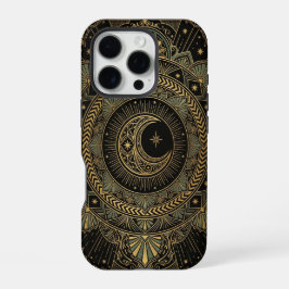 Celestial Moon Mandala | Art iPhone 16 Pro Case Hülle