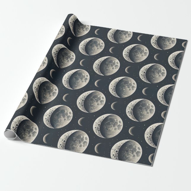 Celestial Moon Phase (1) Geschenkpapier (Ungerollt)