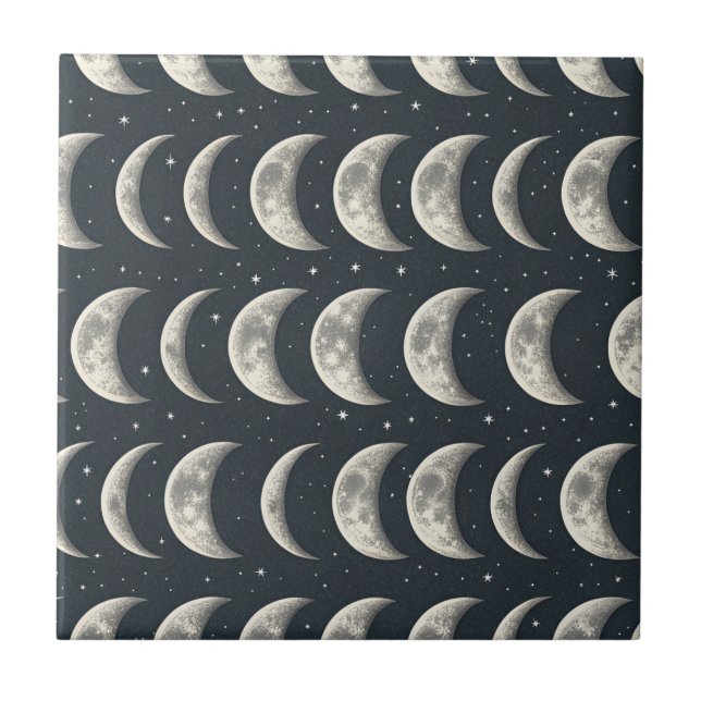 Celestial Moon Phase (3) Fliese (Vorderseite)