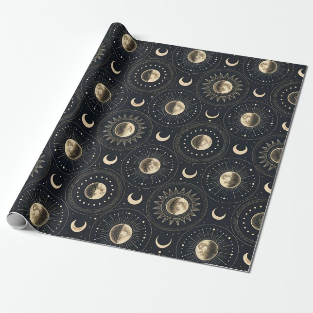 Celestial Moon Phase (4) Geschenkpapier (Ungerollt)