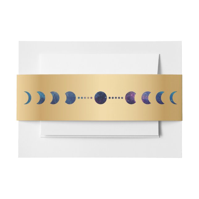 Celestial Moon Phase Golden Bly Band (Vorderseite Beispiel)
