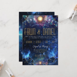 Celestial Moon Phase Wedding Einladungen